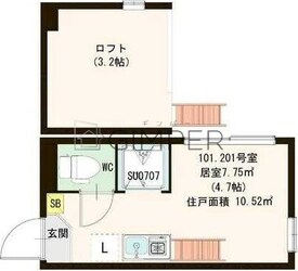 ハーモニーテラス若松町ＩＩの物件間取画像